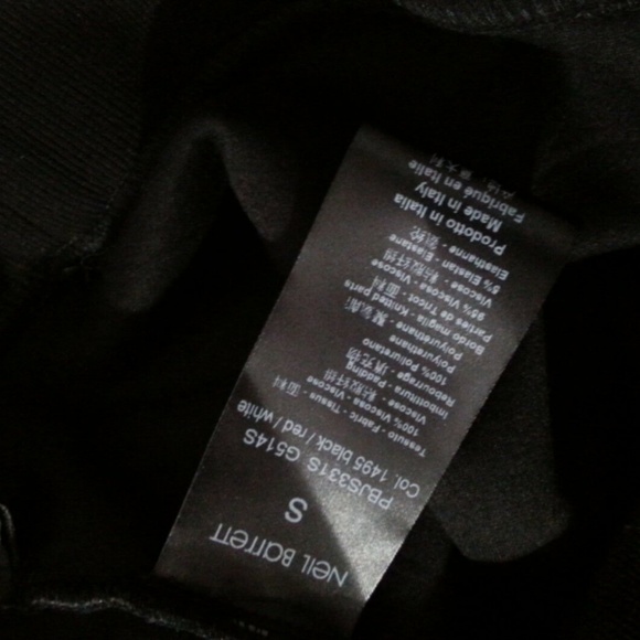 NEIL BARRETT Crossed Out Bolt Hoodie B R & W - Picture 8 of 10